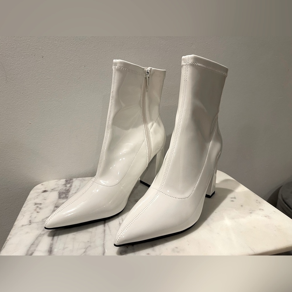 Wild Pair White Ankle Boots
